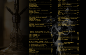 menu dla hookah baru