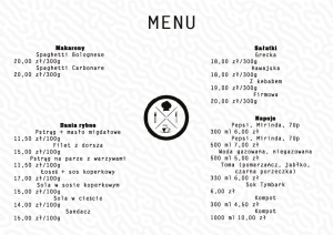 Przykładowe menu