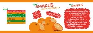 Etykieta soku \"SMAKUS\"